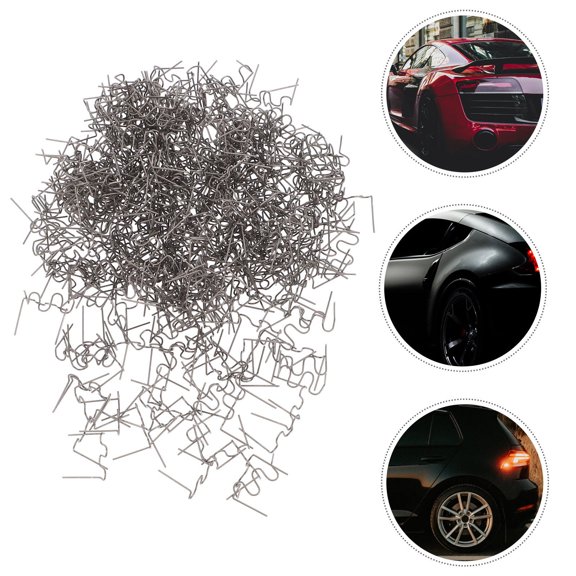 USHOBE Hot Staples Plastic Welding Rods Repair Tool Silver 500Pcs 0.6mm