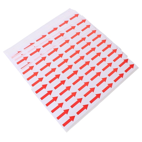 Raindrops 500Pcs Red Arrow Sticker Clear Label Directional for Office Home Use in Shops Hotels Supermarkets Factories