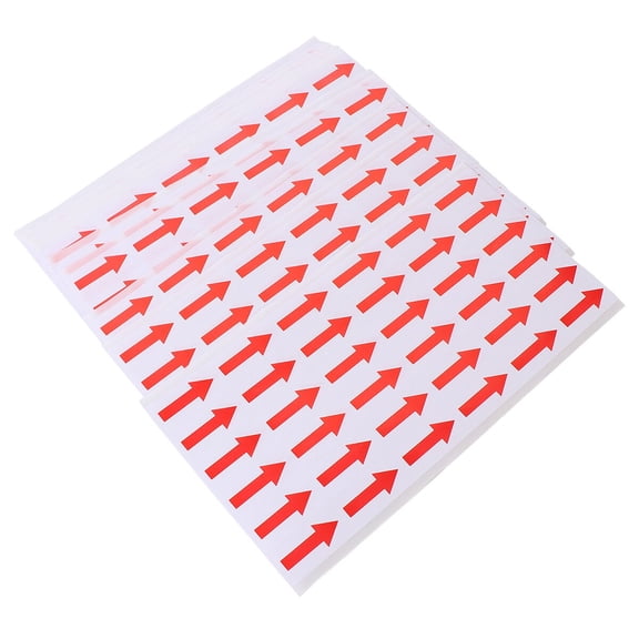 Raindrops 500Pcs Red Arrow Sticker Clear Label Directional for Office Home Use in Shops Hotels Supermarkets Factories