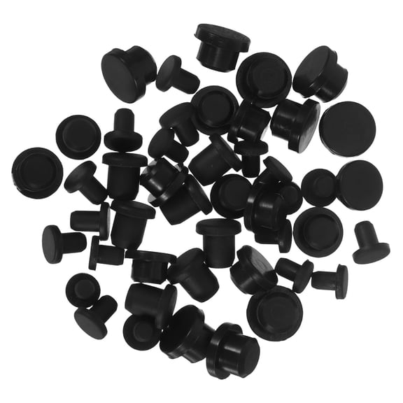 Raindrops 50PCS Silicone Rubber Hole Plugs Waterproof and Dustproof Impact Resistant Sealing Plugs Flexible and Reusable Round Silicone Caps for Industrial and Household Use