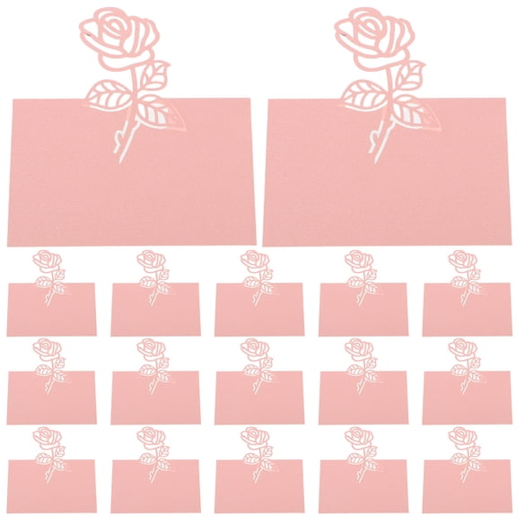 Raindrops 50PCS Table Cards for Seating Arrangement in Pink with Paper for Wedding Organizers Outdoor Events