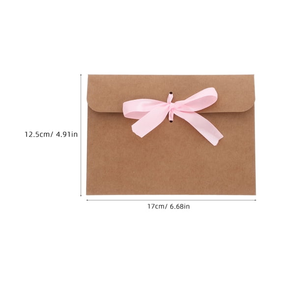 Raindrops Decorative Paper Envelopes with Ribbon Tie Closure, Elegant Design for Office, Greeting Cards, Invitations, and Special Occasions