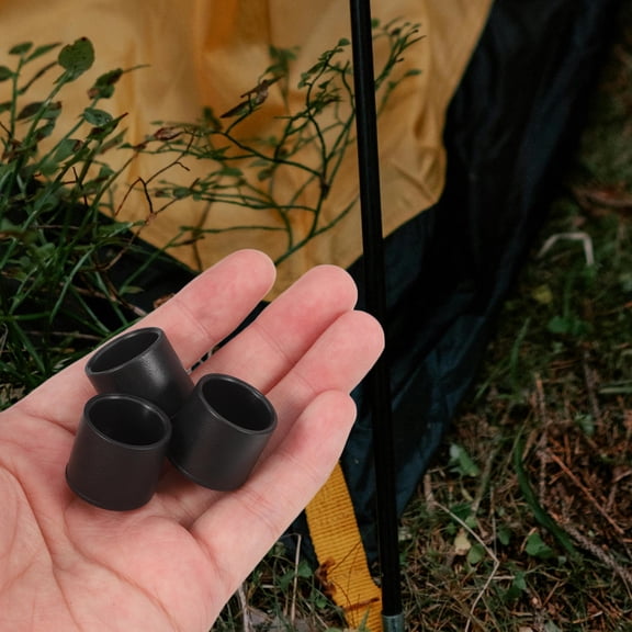 Raindrops Tent Pole Replacement Caps Round Black 50 Pieces Camping Gear Accessories