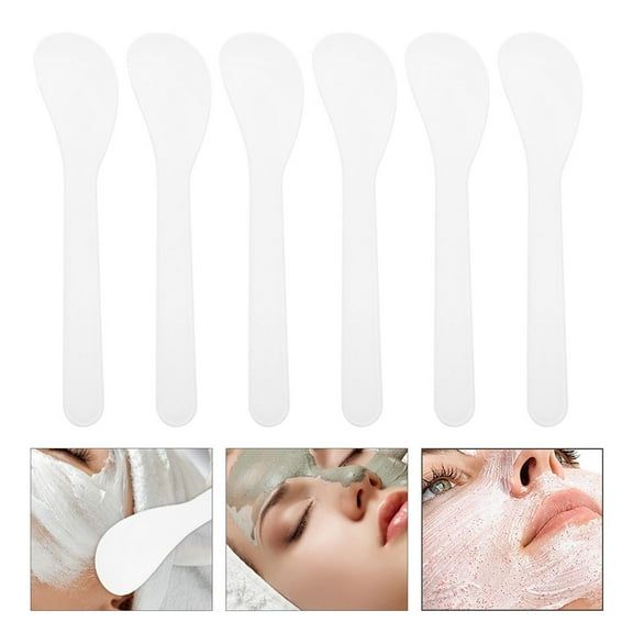 Raindrops 50Pack Plastic Facial Cream Spatulas For Precise Application And Scraping Makeup Tools Portable