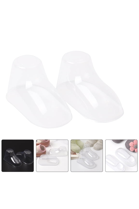 50Pcs Baby Socks Display Stands Pvc Material for Shop Display and Retailers 3.1x1.6x1.5in
