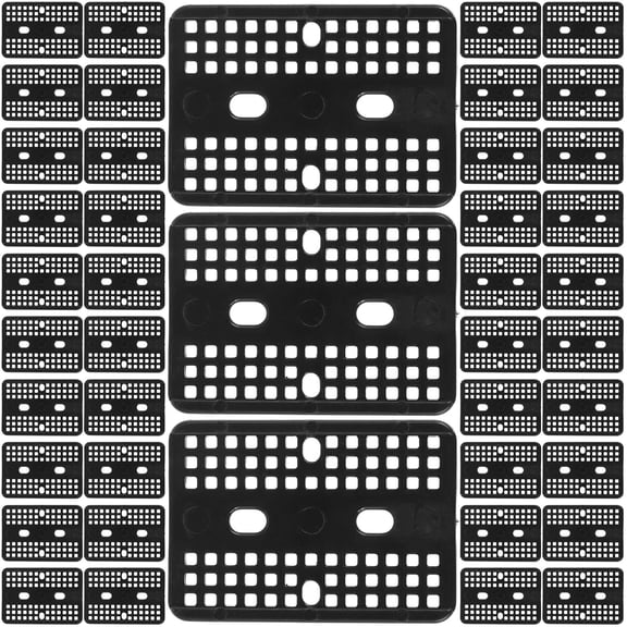 Raindrops 50Pcs Landscape Staple Gasket Black Durable Garden Stakes Pad for Tent and Yard Use