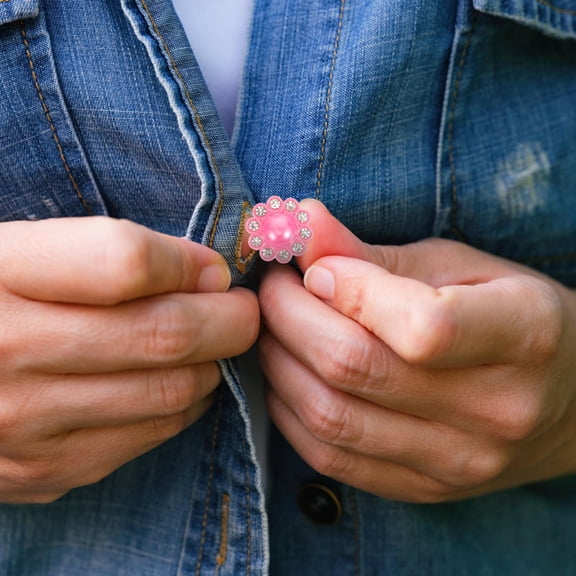 Raindrops Decorative Buttons Resin Pink For Diy Handicraft And Clothing Decoration 50Pcs 1.4X1.4In
