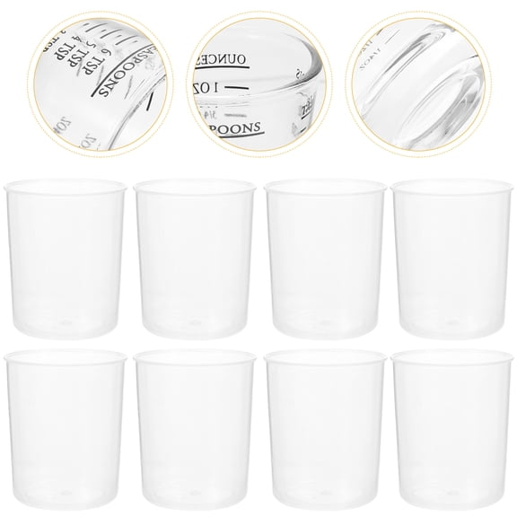 Raindrops 50Pcs Graduated Cups for Liquid Measurement and Mixing Liquids with Transparent Design 100ml