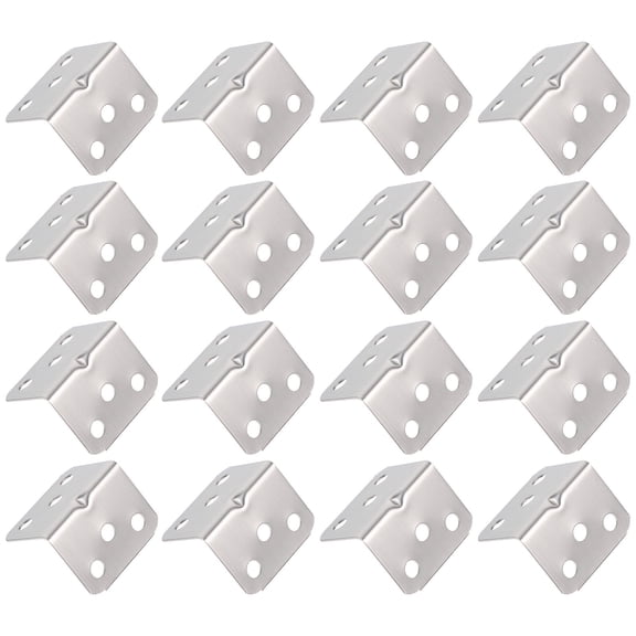 Raindrops 50Pcs Heavy Duty L-Bracket Silver Stainless Steel for Furniture and Chests
