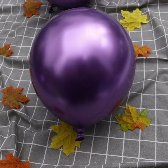Raindrops 50Pcs Latex Ball Purple 12 Inch Metallic Balloons for Graduation and Birthday