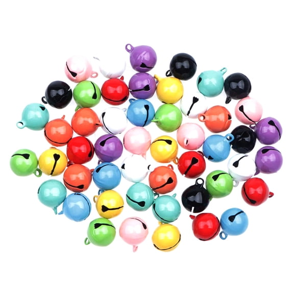 Raindrops 50Pcs Mini Christmas Bells Bell Crafts Copper Round Bell for Christmas Celebration