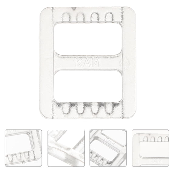 Raindrops 50Pcs Adjustable Transparent Plastic Webbing Slide Buckle for Backpack Belt