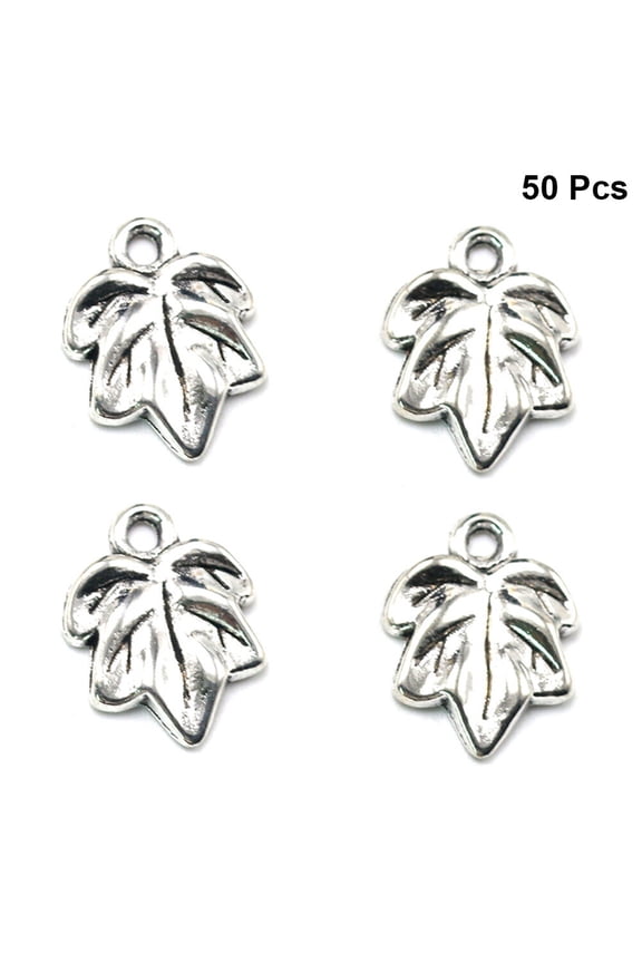 Stylish Silver Alloy Pendant Charms, Perfect for DIY Jewelry Projects 50Pcs