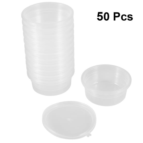 Raindrops Small Plastic Storage Box Colored Clay Containers Transparent 50Pcs 2.1x2.7in