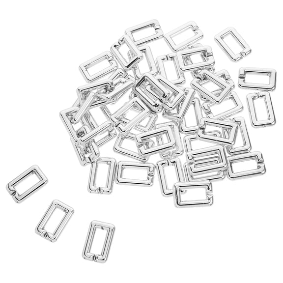 Raindrops 50Pcs Quick Link Chain Connector Plated Silver ABS Durable for Versatile Bag and Clothing Decoration