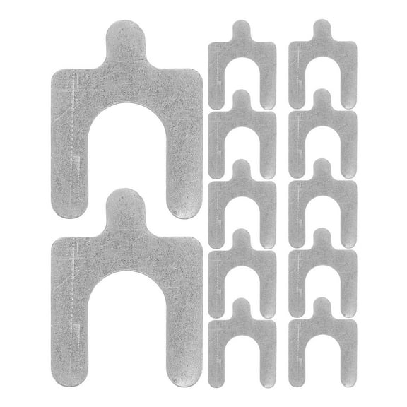 Raindrops 50Pcs U Shaped Steel Shims for Car Alignment Wheel Measurement Silver 1.6x1.2x0.02in