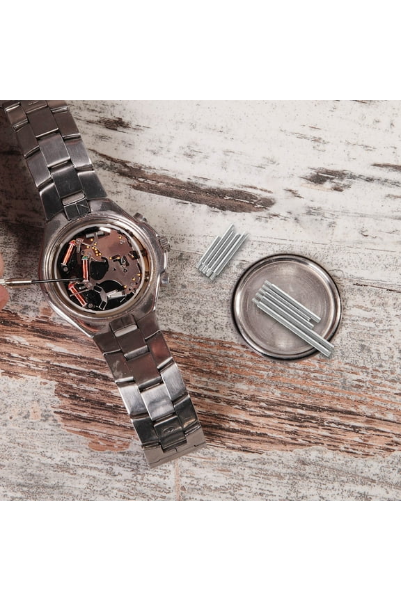 50Pcs Watch Band Pins Metal Square Cross Strap Repair Supplies for Watches 3.34X2.55X0.59in