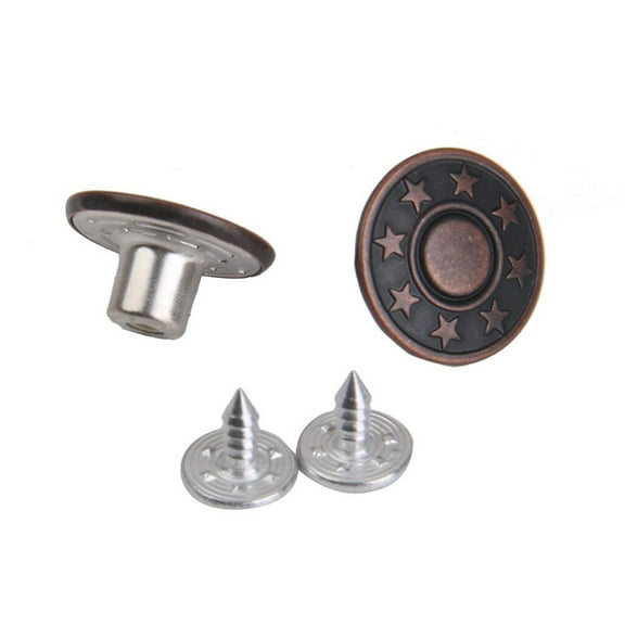 Raindrops 50Set 17mm NO- Pattern Tack Snap Jeans Buttons with Screw ( )