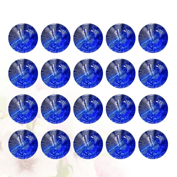 Raindrops 50Set Simple Style Blue Resin Buttons for Diy Sewing Fastening Projects