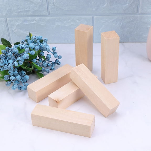 Raindrops 50-Piece Small Wooden Craft Blocks for Projects and Decorations, 2.5x10cm Set for Enthusiasts