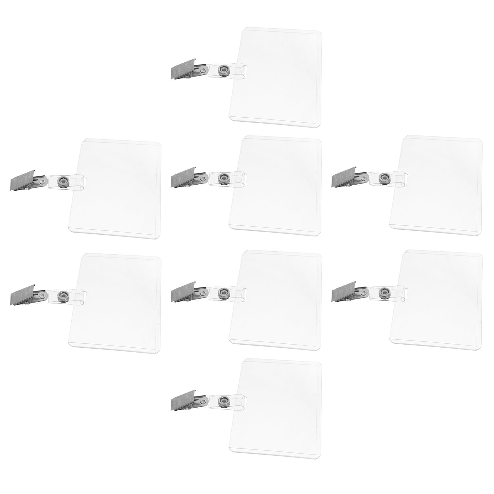 FOMIYES 50Sets Multi Color Waterproof Id Badge Holders with Easy Clip Attachment