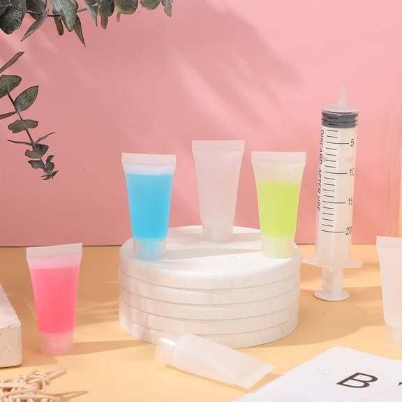 Raindrops 50pcs Refillable Cream Tubes Travel Squeeze Bottles Empty Lotion Toothpaste Containers Portable Travel Size