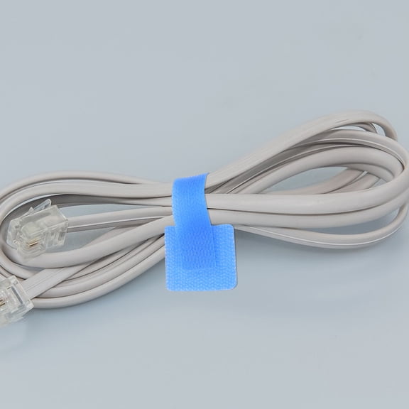 FOMIYES 50Pcs Adhesive Cord Organization Straps with Adjustable Self Stick Cable Holders for Desk