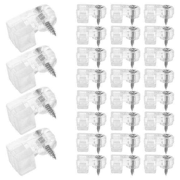 Raindrops 50pcs Glass Retainer Clips Cabinet Glass Retainer Clips Glass Clips Mirror Glass Clips Glass Retainer Clips Glass Fixing Clamps Mirror Door Hangers Door Glass Retainer Clips