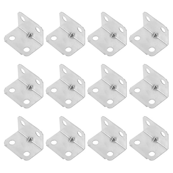 Raindrops 50pcs Heavy Duty Corner Brackets For Wood Shelves Furniture Corner Brace Universal Corner Connectors Silver Angle Brackets For Shelving And Woodworking