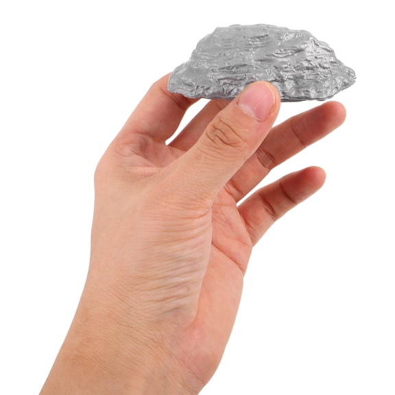 Raindrops Grey Plastic Scenic Rocks for Model Train Layouts, Railroad Landscapes, and Dioramas - 50-Piece Set for Hobby and Craft Enthusiasts