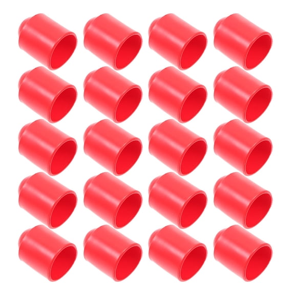 CHICHUMID Red Rubber Pool Cues End Protecting Covers for Protection 50Pcs