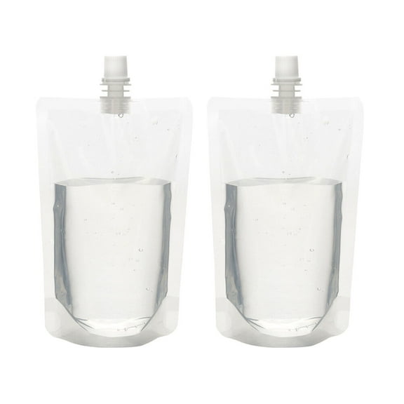 Raindrops 50pcs Transparent Beverage Flasks Standing Liquor Pouches Portable Plastic Drink Bags 200ml