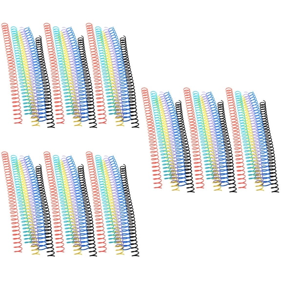 Raindrops 54 Pcs  Notebook Spiral Binding Coils Colored Binder Rings Loose Leaf Binder Circles Plastic Binding Coils