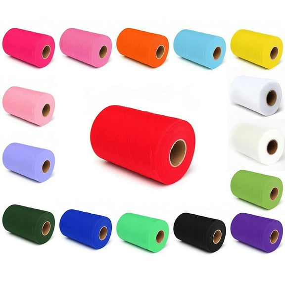 Raindrops 54Pack Tulle Fabric Rolls Wide Tulle For Tutu Skirt Craft Material DIY