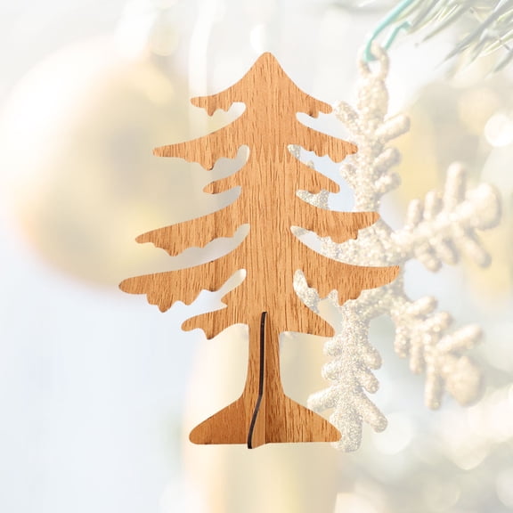 FOMIYES Chocolate Wooden DIY Christmas Tree for Xmas Party Decoration
