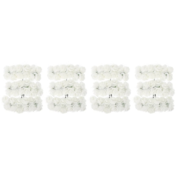 Raindrops 576 Pcs Mini Foam Rose Artificial Flowers for Crafting, Floral Arrangements, Scrapbooking and Decorations