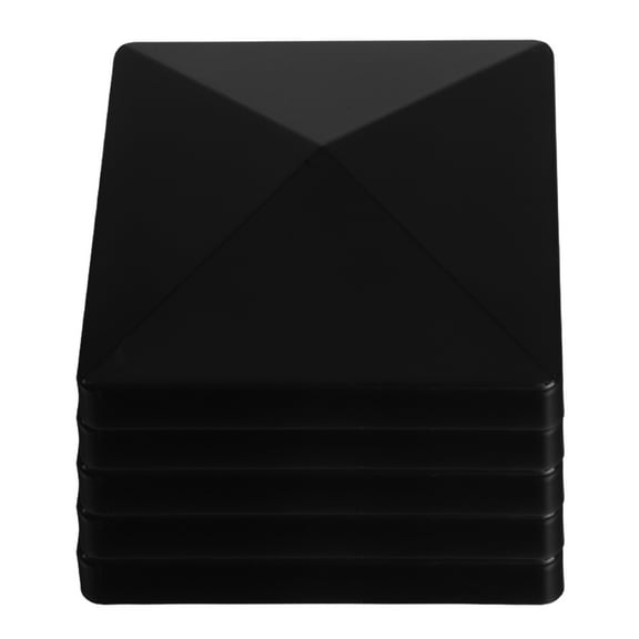 Raindrops Black Plastic Fence Post Caps for Home Use Strong and Reliable Outdoor Post Protectors 5 Pieces