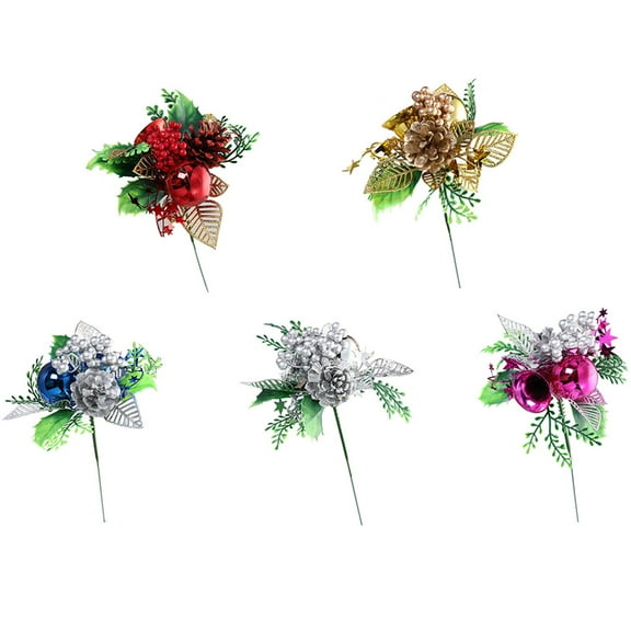 Raindrops 5Pcs Decorative Simulation Flowers Assorted Color Artificial Flower Arrangements