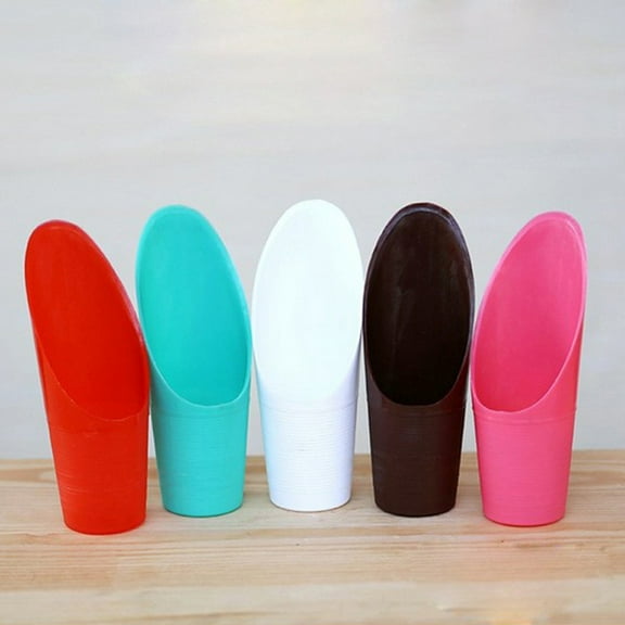 Raindrops 5Pcs Bonsai Soil Scoops for Garden Hand Tools Random Color Plastic Trowel Set