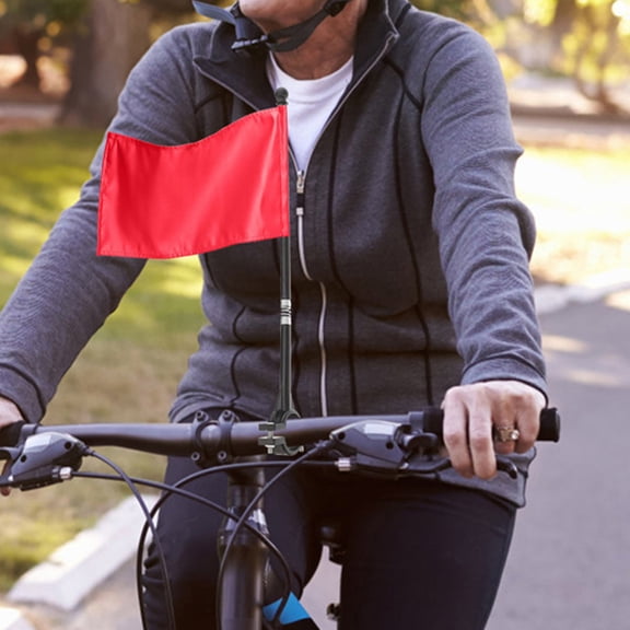 Raindrops 5Pcs Cylindrical Black Abs Fiberglass Bike Handlebar Flagpole for Cycling and Racing