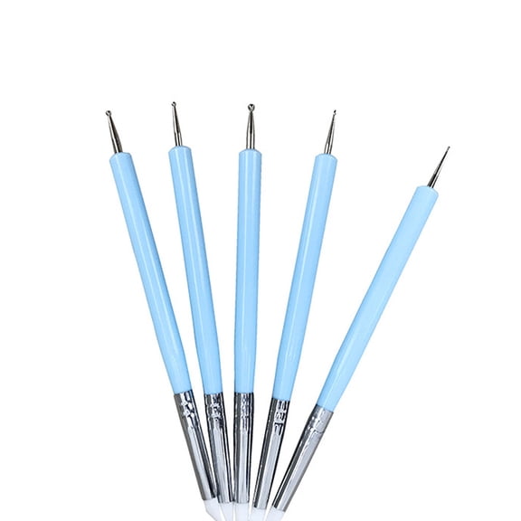 Raindrops 5Pcs Diy Tracing Dotting Tools Set Blue For Fondant Stylus Tool Baking Set