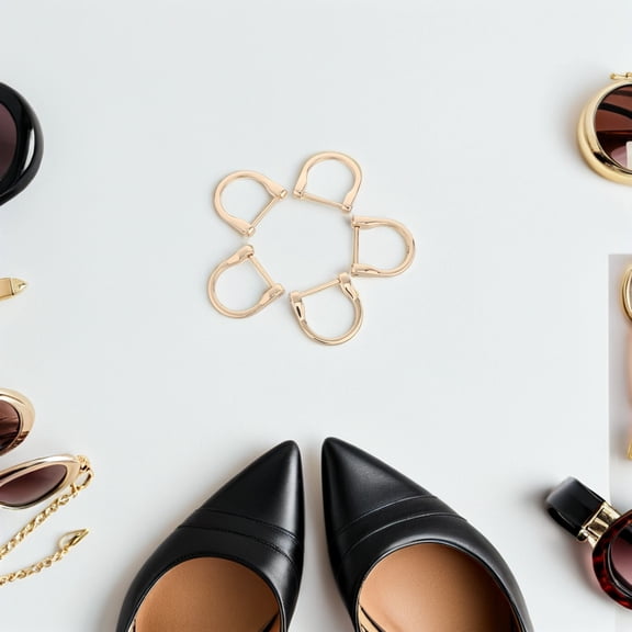 Raindrops 5Pcs Golden Metal Slide Buckles Hardware for Bags Straps with Screw Fastener