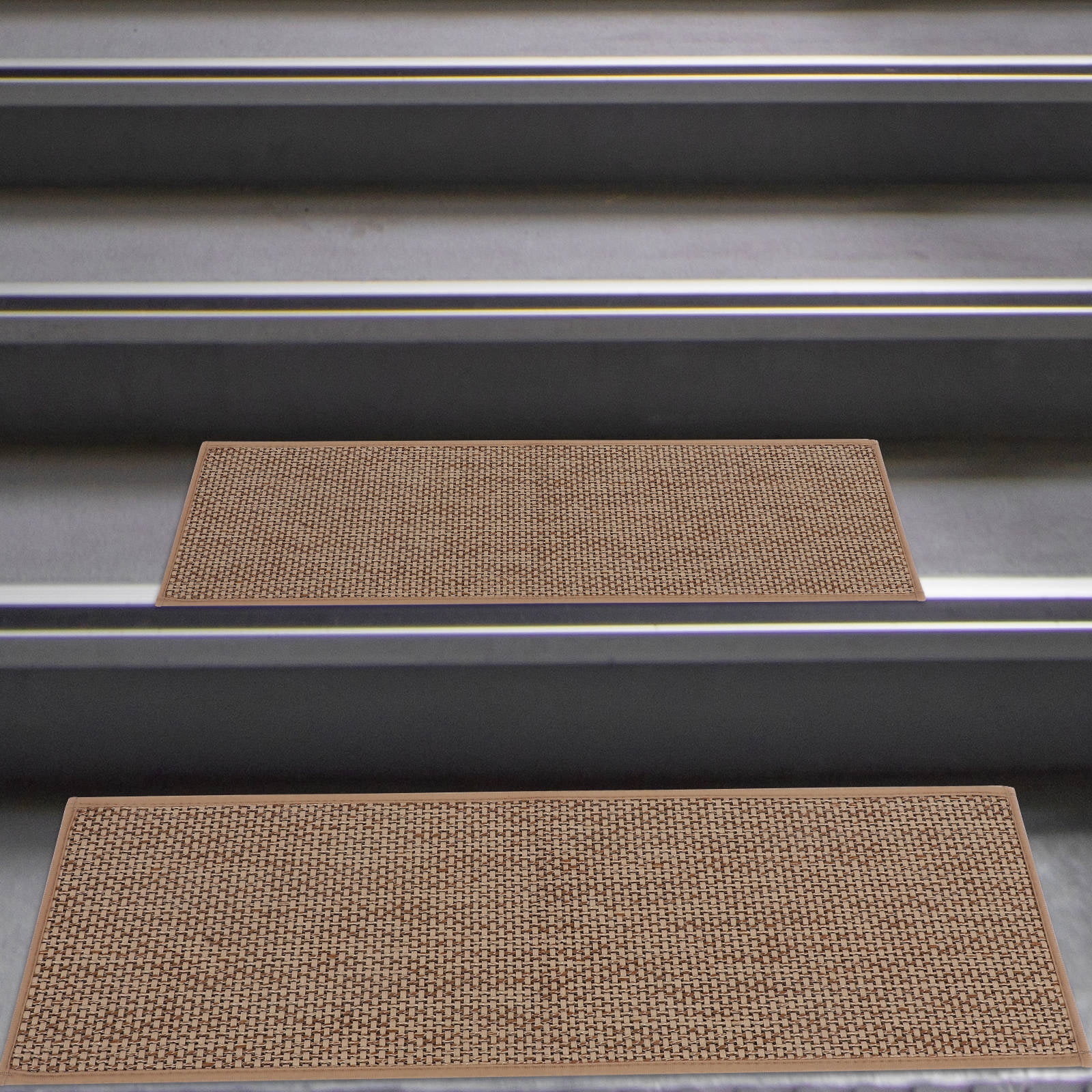 FOMIYES 5-Pack Easy Install Non- Stair Grip Tape Pads, Removable Anti-Skid Safety Strips for Indoor Stairs, Multi-Color