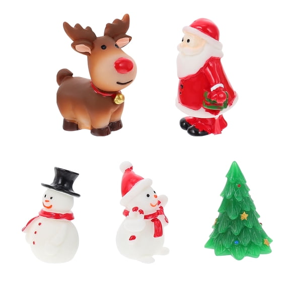 Raindrops Front Door Decor Micro Landscape Decorations Multi-Colored 5Pcs 1.6X1.4X1.1In Resin