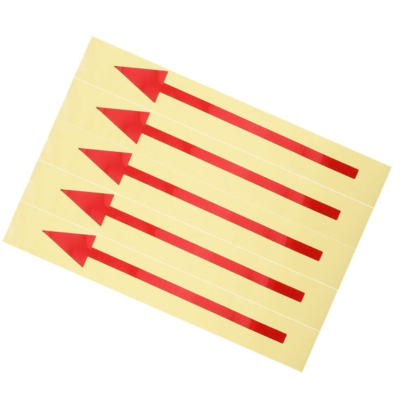 FOMIYES 5-Pack Red Reflective Arrow Stickers, Self-Adhesive for Enhanced Outdoor Mailbox Visibility and Safety