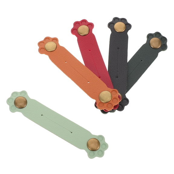 Raindrops Compact Cat Paw Cable Organizer Assorted Color PU for Efficient Management