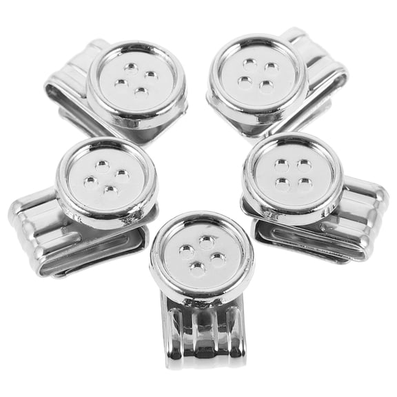 Raindrops 5Pcs Mens Pants Suspender Buttons Metal Clip on Button End Brace for Style and Safety
