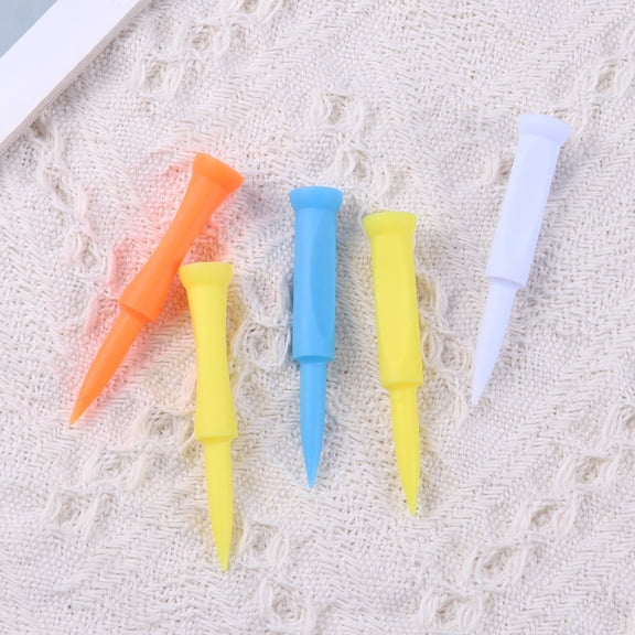FOMIYES 5Pcs Golf Accessory Plastic Horn Tees Low Resistance Tip for Training Use