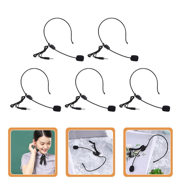 Raindrops 5Pcs Portable Microphone Headset for Public Speaking Men and Women