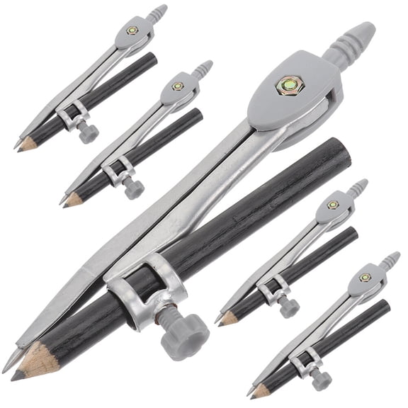 Raindrops 5-Piece Precision Circle Drawing and Line Division Tool Set for School, Office, and Art Projects